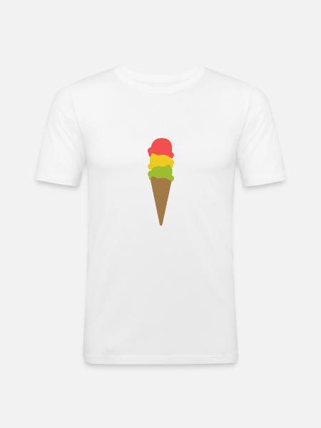 Traffic light ice - Men's Slim Fit T-Shirt - white