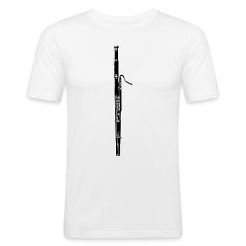 Fagott - Männer Slim Fit T-Shirt - Weiß - Vorne - Nik (191cm)