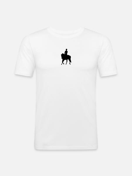 Pferde Wettbewerb - Männer Slim Fit T-Shirt - Weiß