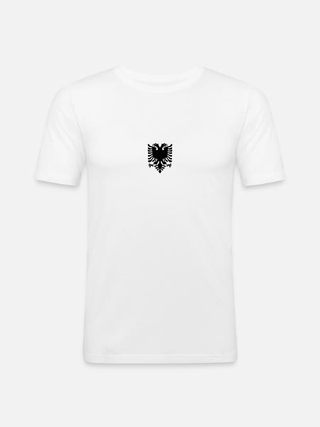 Albanian Eagle - Men's Slim Fit T-Shirt - white