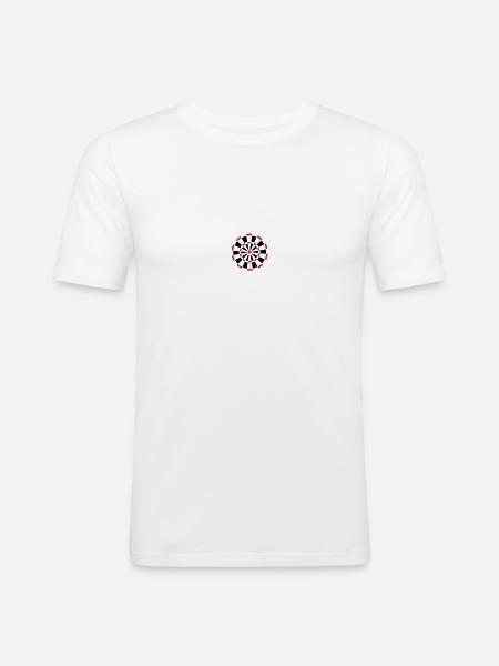 dart target - Men's Slim Fit T-Shirt - white