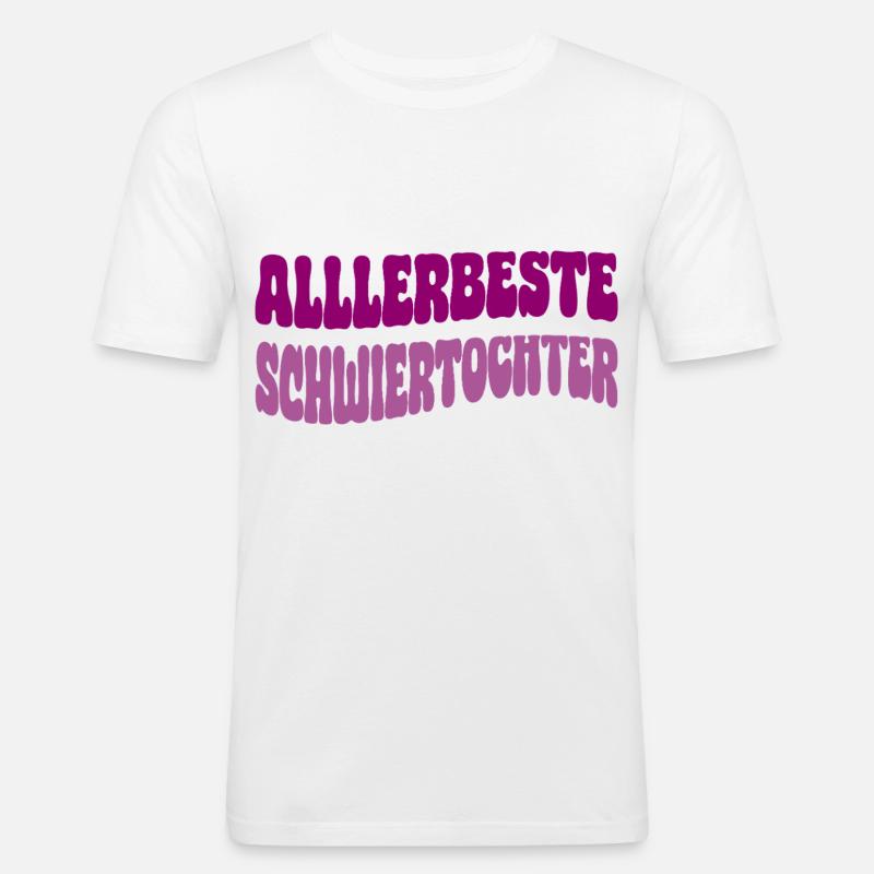 allerbeste schwiegertochter - Männer Slim Fit T-Shirt - Weiß