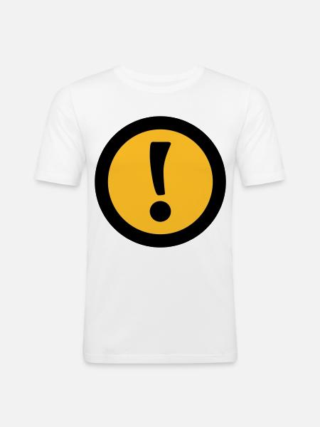 Achtung | Attention - Men's Slim Fit T-Shirt - white