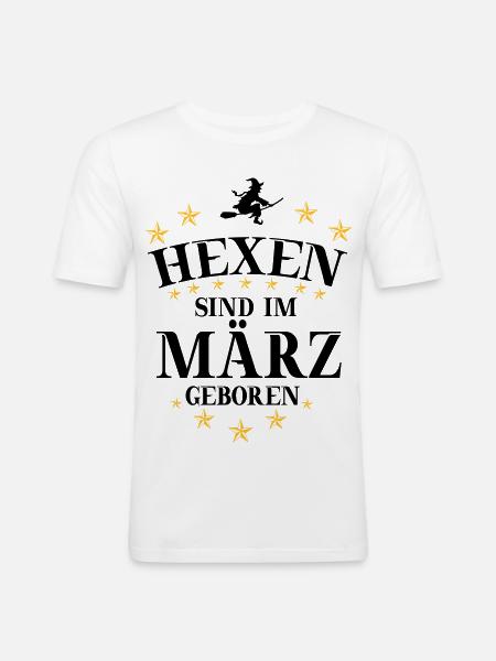 Witches March - Men's Slim Fit T-Shirt - white