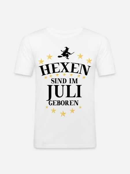Witch July - Men's Slim Fit T-Shirt - white