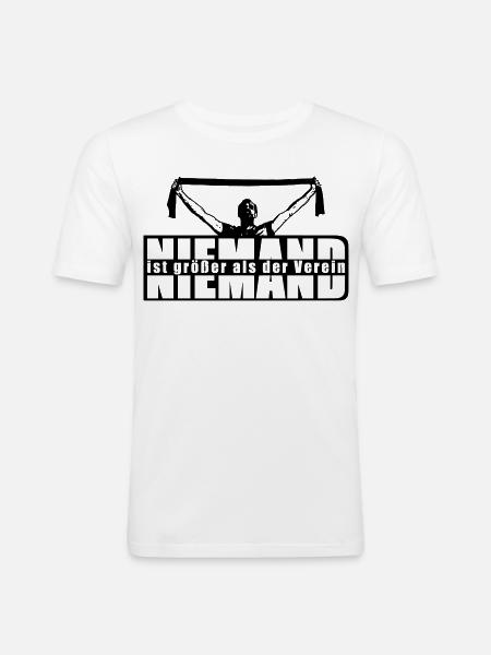 No one is bigger than the club - Men's Slim Fit T-Shirt - white