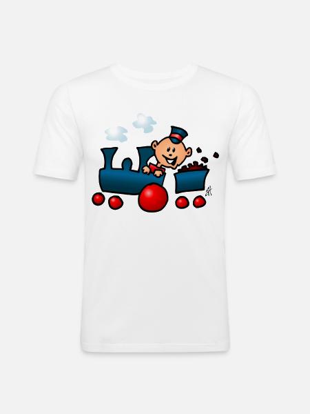 Train - Men's Slim Fit T-Shirt - white
