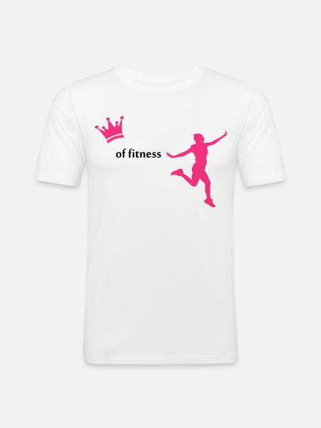 fitness - Men's Slim Fit T-Shirt - white