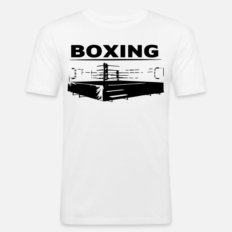 Boxing | Boxring - Männer Slim Fit T-Shirt - Weiß