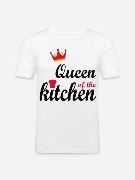 kochen - Männer Slim Fit T-Shirt - Weiß