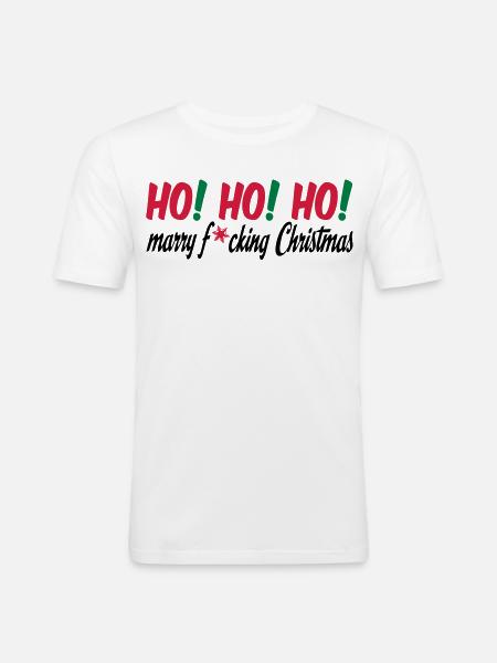 christmas - Men's Slim Fit T-Shirt - white