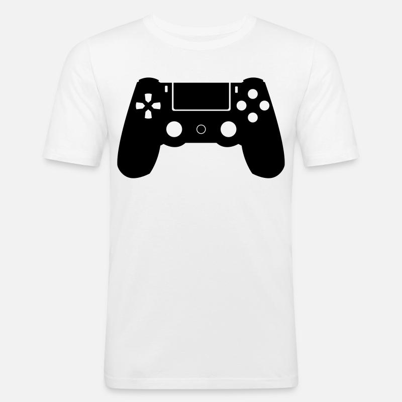 Controller - Männer Slim Fit T-Shirt - Weiß