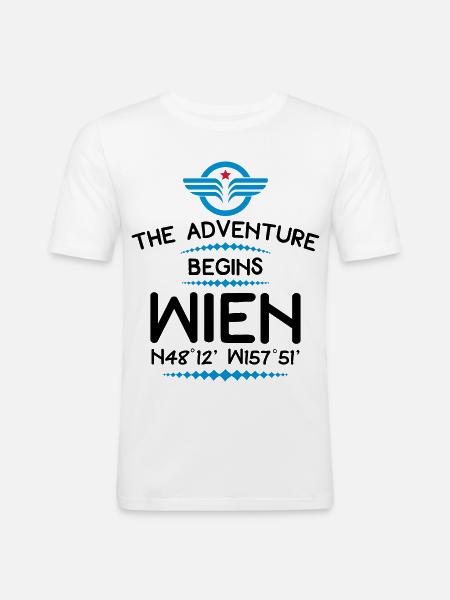 Vienne - T-shirt près du corps Homme - blanc