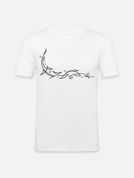 Tribal mit Sternen - Männer Slim Fit T-Shirt - Weiß
