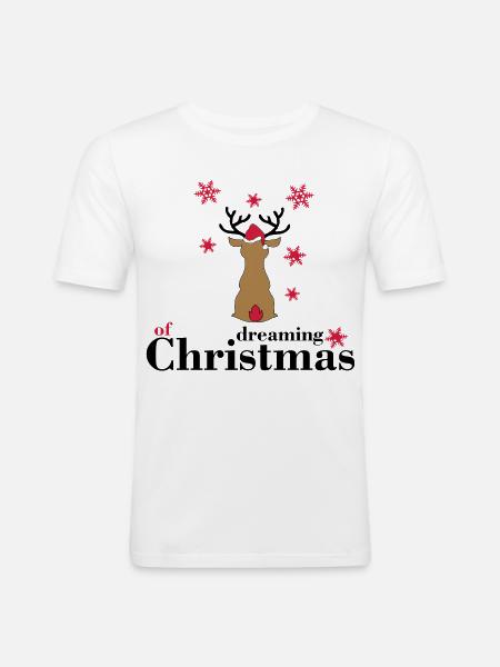 weihnachten - Männer Slim Fit T-Shirt - Weiß