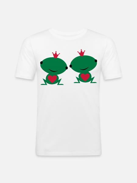 two are in love - Men's Slim Fit T-Shirt - white