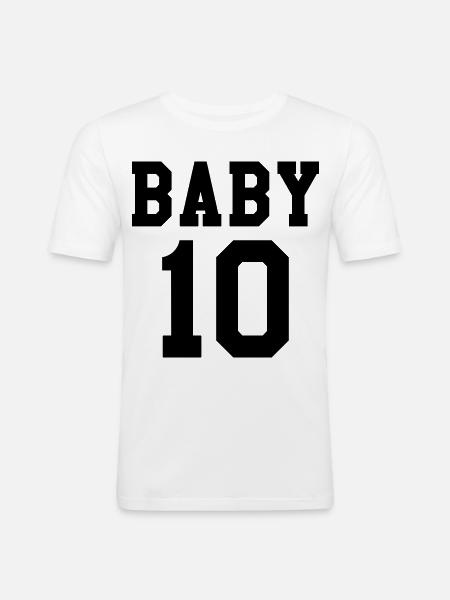 Baby 10 - T-shirt près du corps Homme - blanc