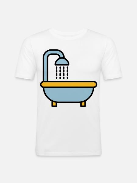 Baignoire - T-shirt près du corps Homme - blanc
