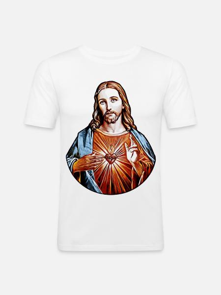 Jesus Kristus * Jesus Kristus NAZARETH Frelser - Herre Slim Fit T-Shirt - hvid