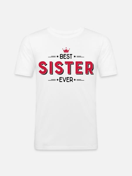 Sœur - T-shirt près du corps Homme - blanc