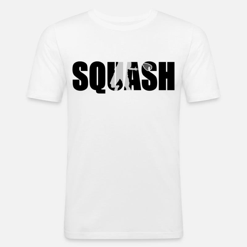 Squash - T-shirt près du corps Homme - blanc
