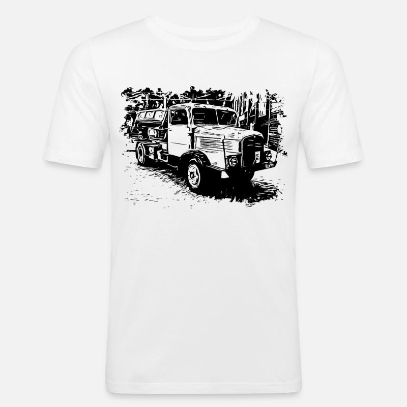 IFA Horch LKW Kipper - Männer Slim Fit T-Shirt - Weiß