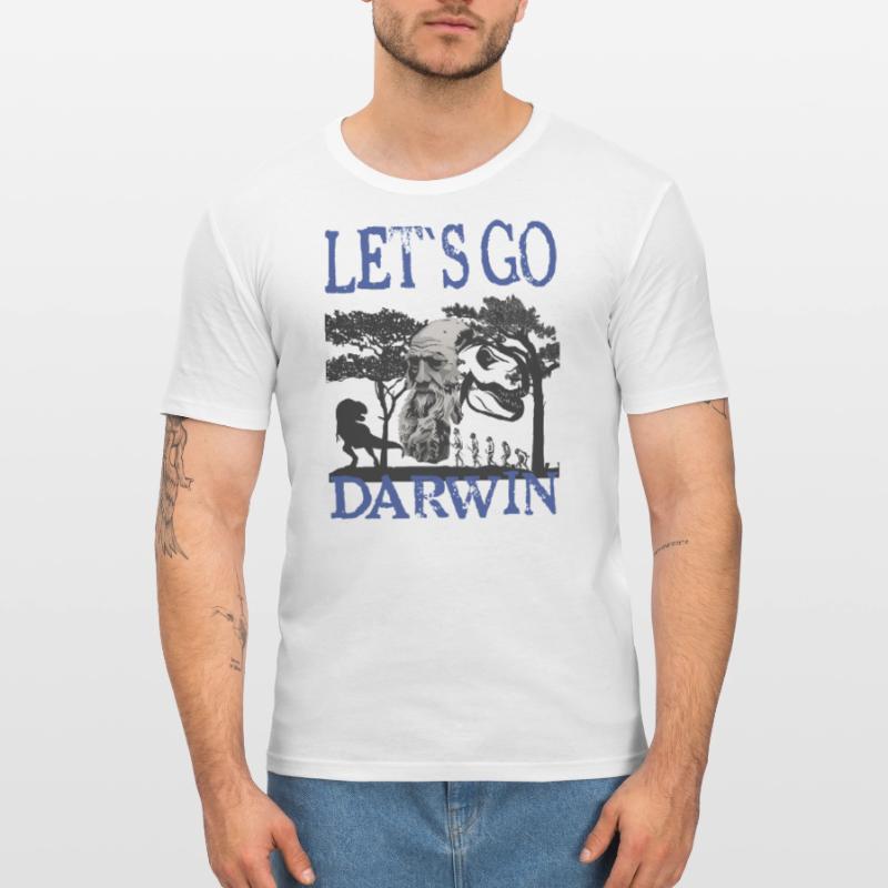 Charles Darwin Evolution textile Geschenkidee Männer Slim Fit T-Shirt