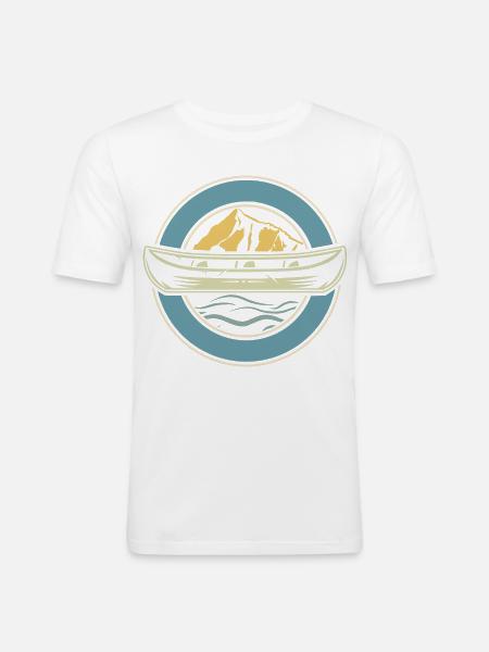 Kanu Kanut Kanutin Kanufahrer - Männer Slim Fit T-Shirt - Weiß