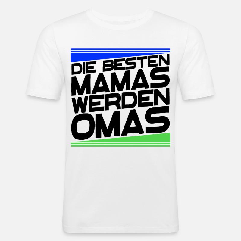 Gratulation Oma Statement Großmutter Alles Gute - Männer Slim Fit T-Shirt - Weiß