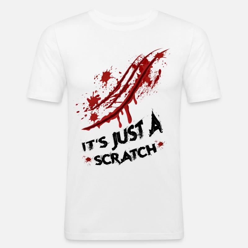 Just a scratch - Men's Slim Fit T-Shirt - white