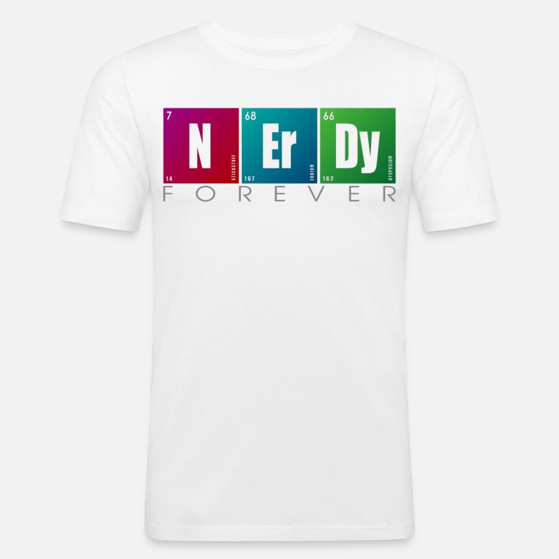 NERDY forever - NERDY Elements - Männer Slim Fit T-Shirt - Weiß