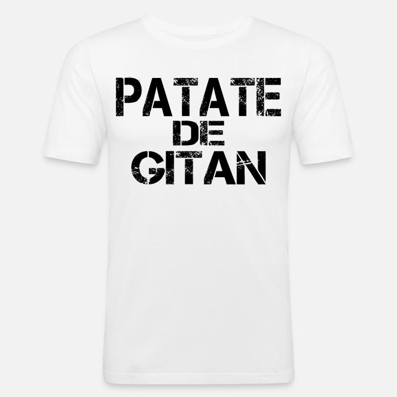 Patate de GITAN - T-shirt près du corps Homme - blanc