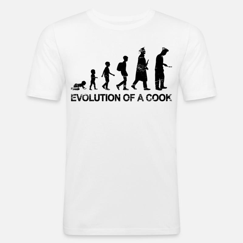 Chef Evolution - Men's Slim Fit T-Shirt - white