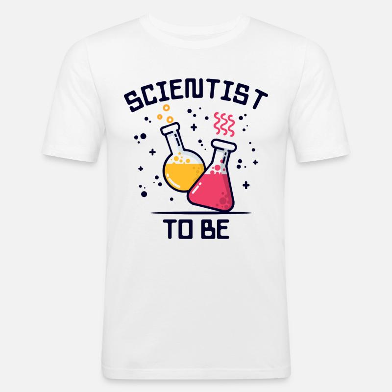 Workaholic Wissenschafter Statement Beruf Karriere - Männer Slim Fit T-Shirt - Weiß