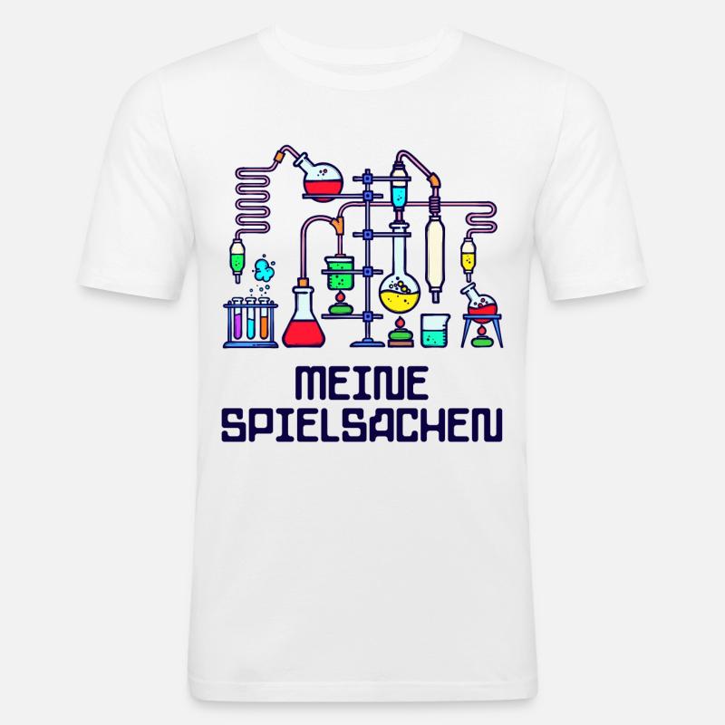 Beruf Wissenschafter Statement Workaholic Karriere - Männer Slim Fit T-Shirt - Weiß