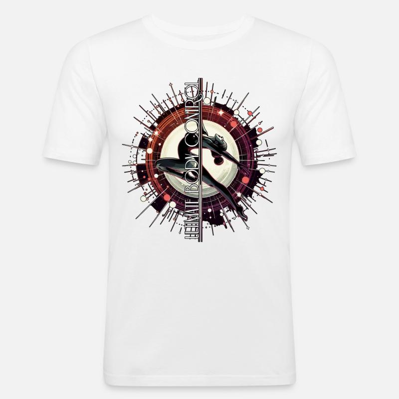 Pole Dance ultimative Körperkontrolle Geschenk - Männer Slim Fit T-Shirt - Weiß