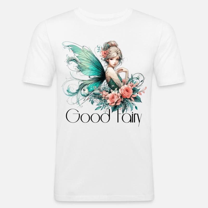 Gute Fee Geschenk - Männer Slim Fit T-Shirt - Weiß