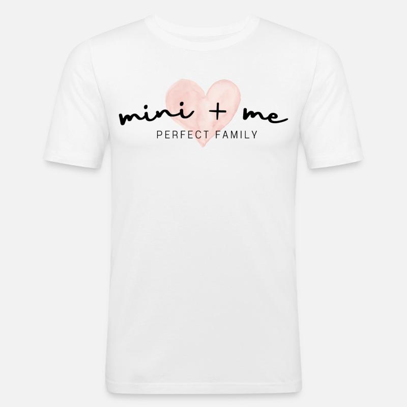 Set Mamma e Bambino | Famiglia perfetta | Mamma Che Dice - Maglietta aderente da uomo - bianco