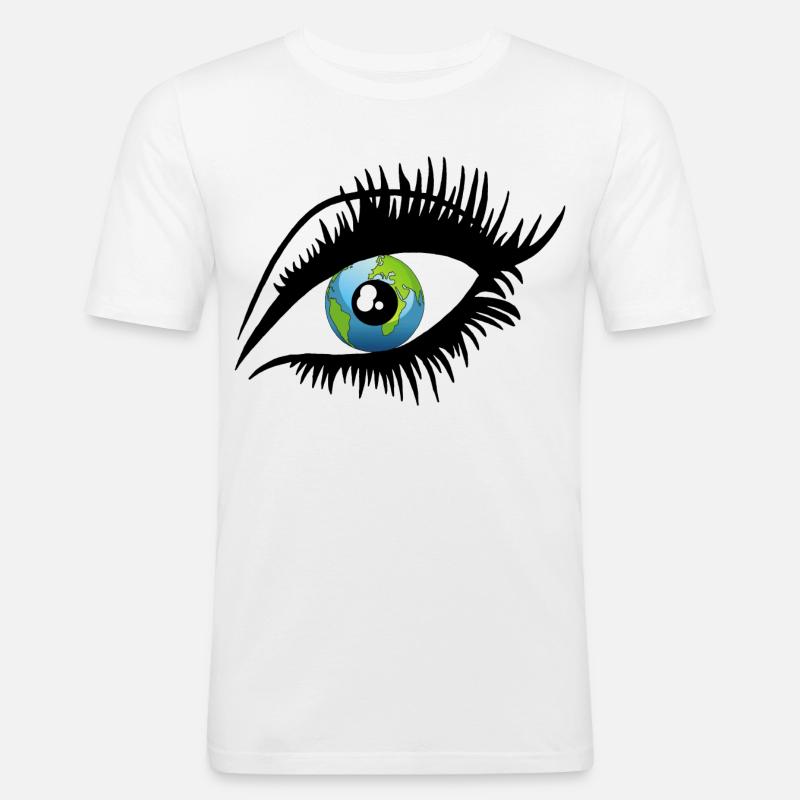 Ein weiterer Blick auf die Welt - Männer Slim Fit T-Shirt - Weiß