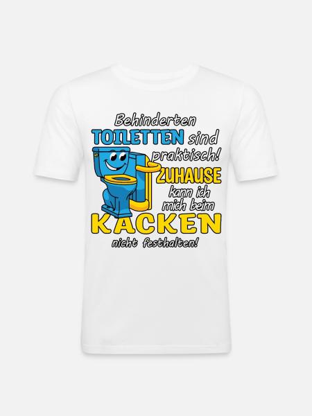 Disabled toilet - Men's Slim Fit T-Shirt - white