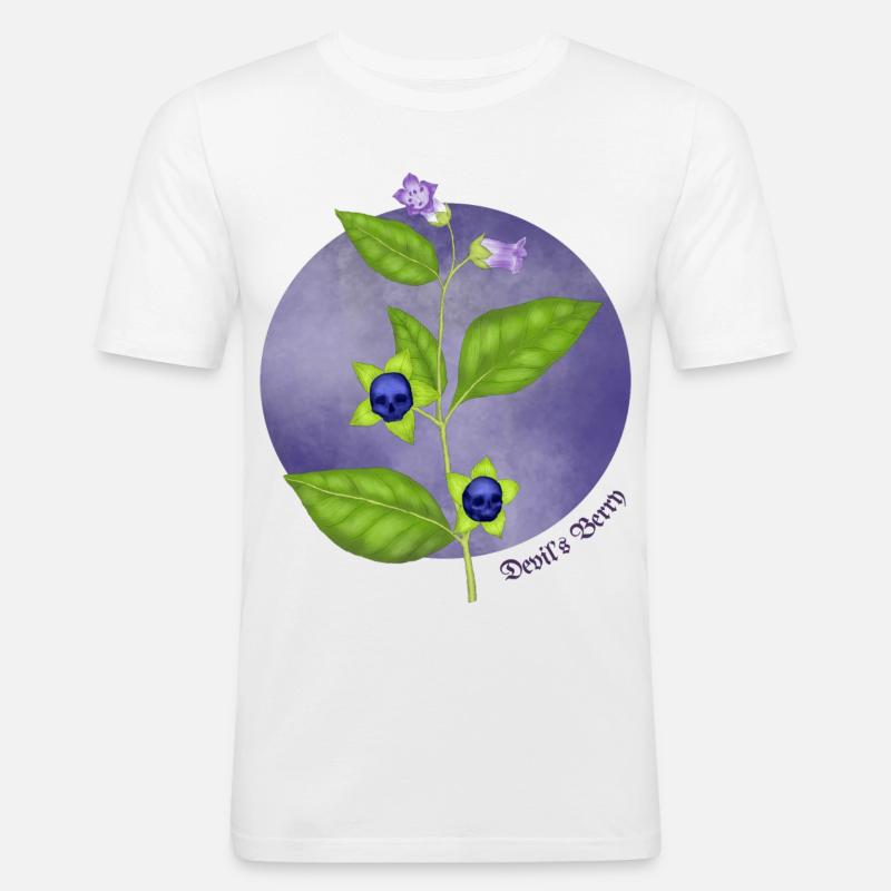 Teufelsbeere - Männer Slim Fit T-Shirt - Weiß