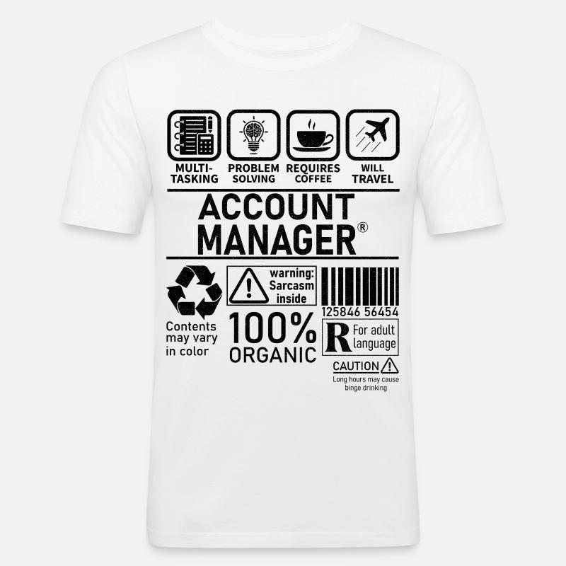 Account Manager Multi Tasking Problem Solving - Men's Slim Fit T-Shirt - white