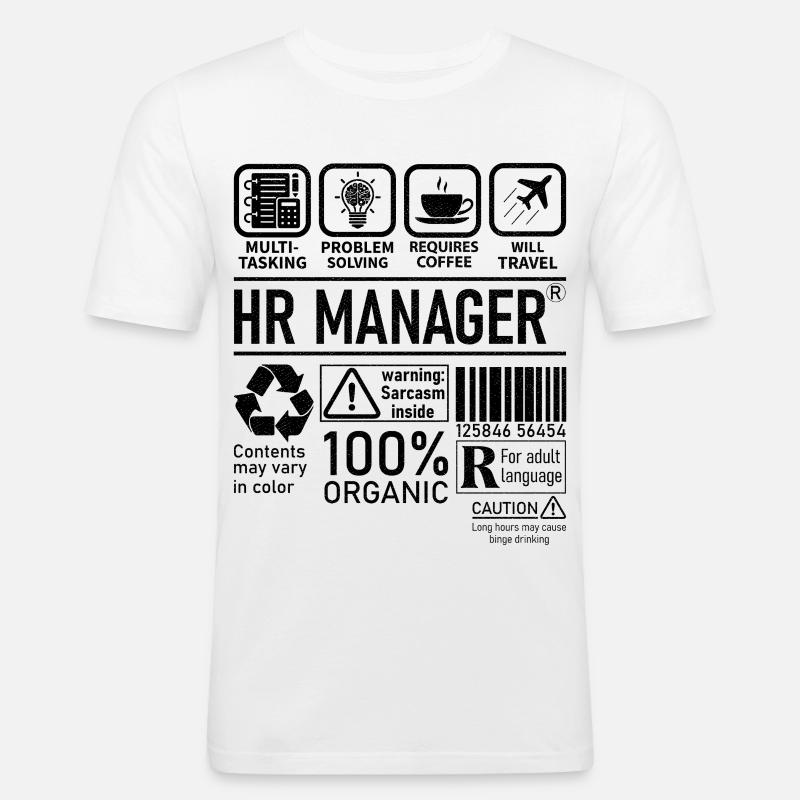Hr Manager multi tasking problem solving - Männer Slim Fit T-Shirt - Weiß
