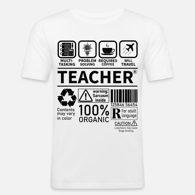 Teacher multi tasking problem solving requires - Men's Slim Fit T-Shirt - white