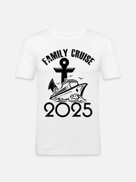 Family cruise 2025 - Men's Slim Fit T-Shirt - white