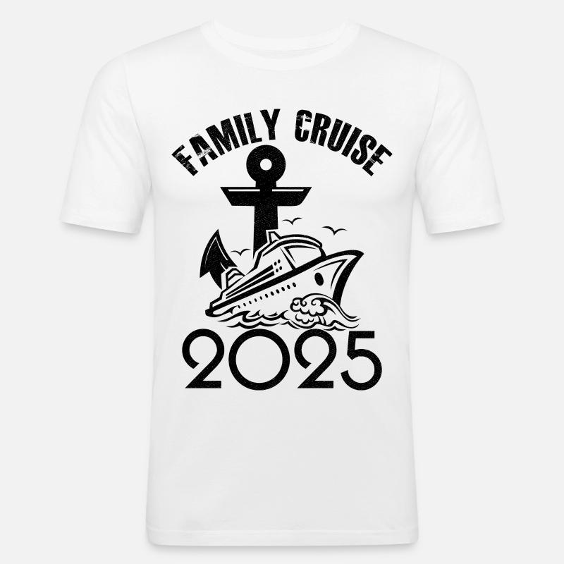 Familienkreuzfahrt 2025 - Männer Slim Fit T-Shirt - Weiß
