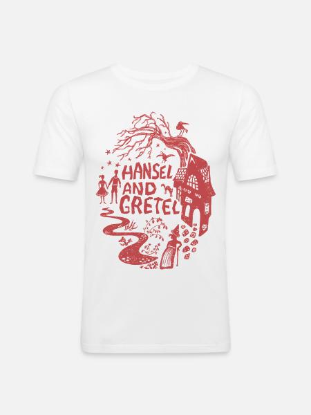 Hänsel und Gretel Märchen - Männer Slim Fit T-Shirt - Weiß