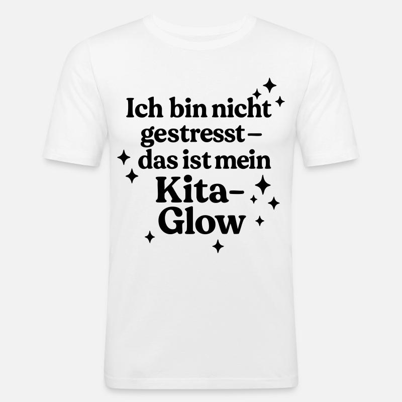 Ich bin nicht gestresst... - Männer Slim Fit T-Shirt - Weiß