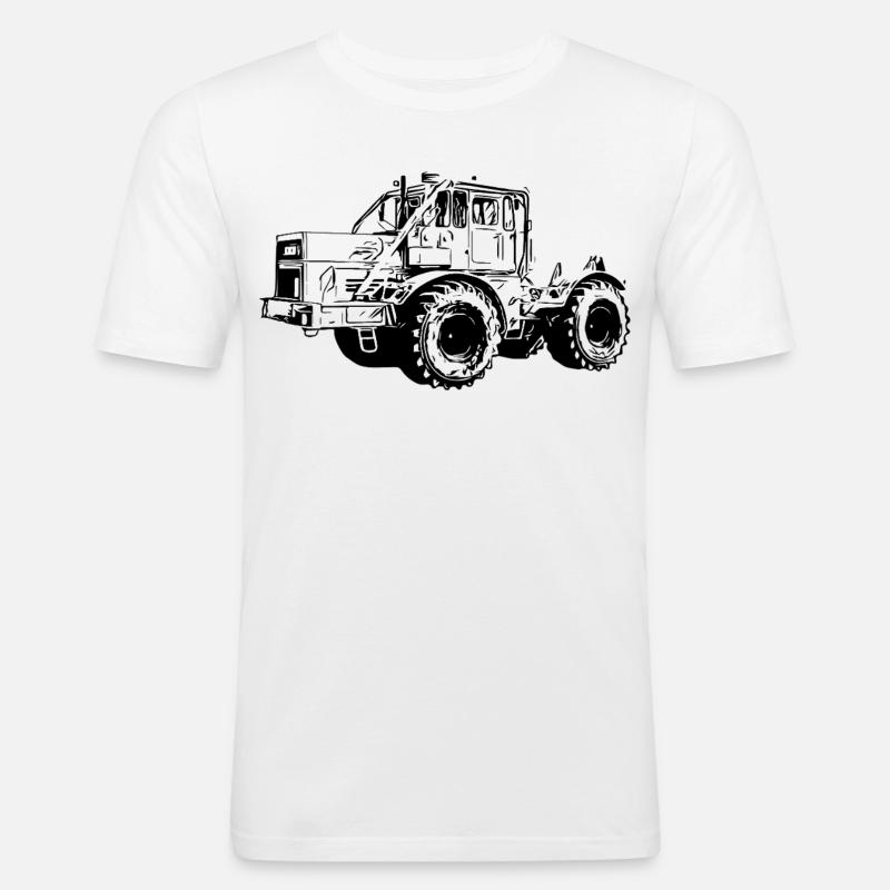 Kraftmaschine K700 Traktor - Männer Slim Fit T-Shirt - Weiß