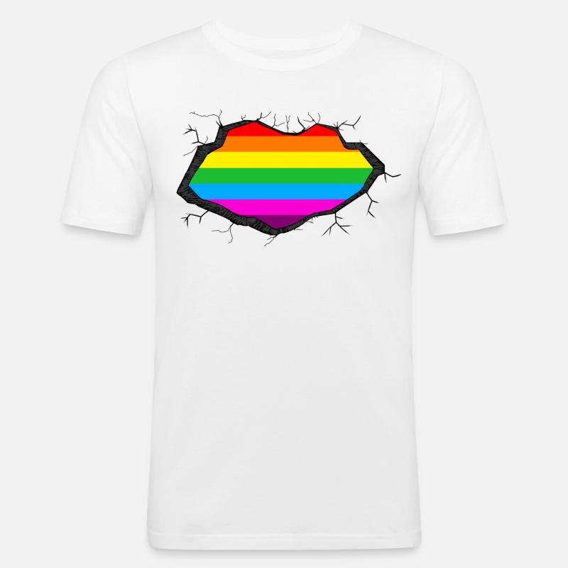 Regenbogen in Mir - Männer Slim Fit T-Shirt - Weiß